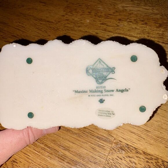 Charming Tails Silvestri Maxine Mouse Making Snow Angels Fitz & Floyd Winter - Picture 6 of 9